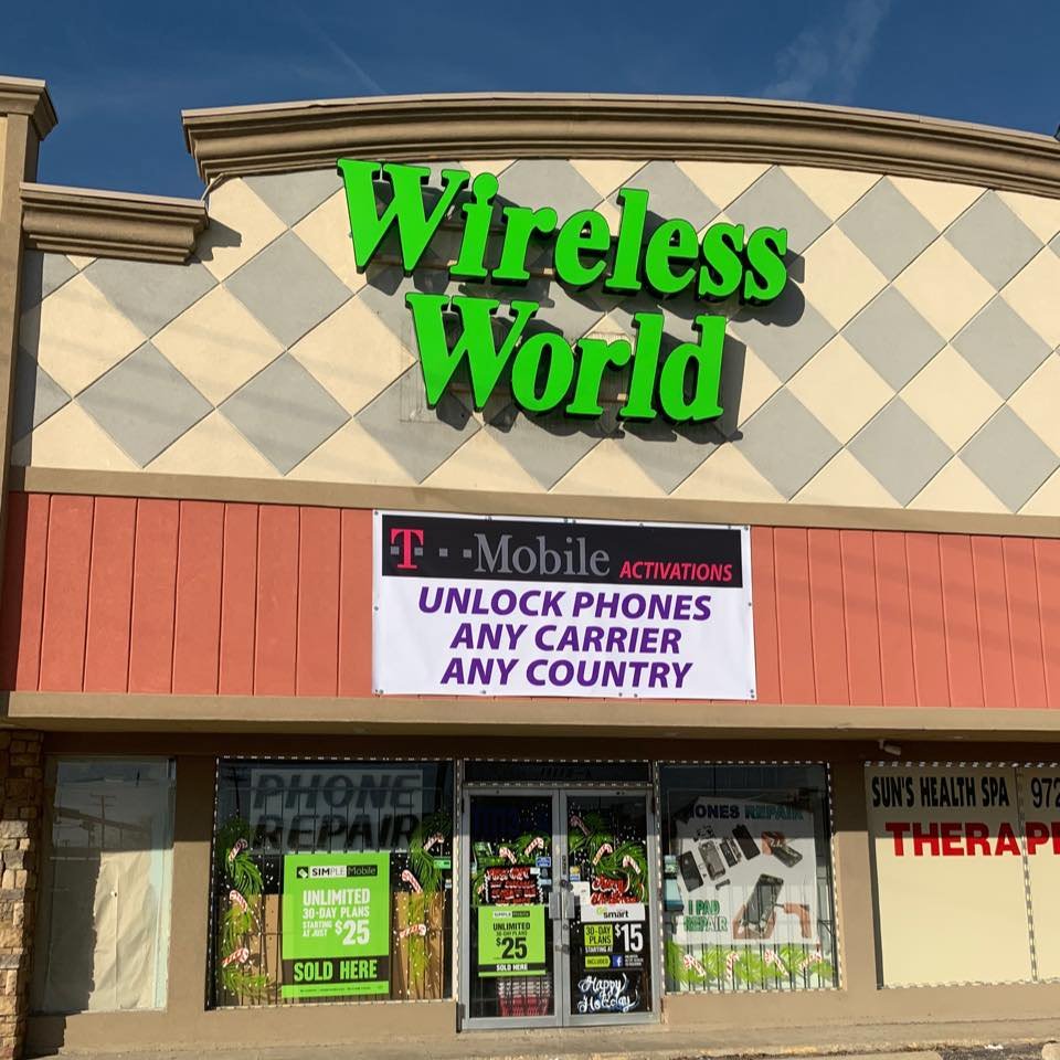 WIRELESS WORLD 11113 Harry Hines Blvd, Dallas, Texas Mobile Phone