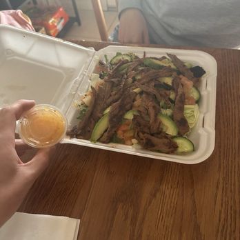 Pollos El Compa - One baby-sized dressing for this big salad - Mexican Near Me - Apple Valley, California