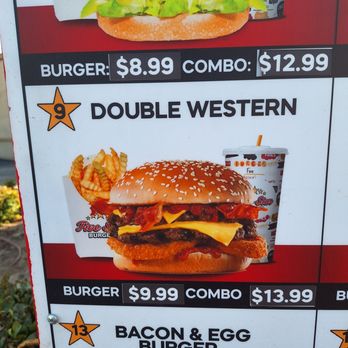 Five Star Burger - Notice price, $8.99. Charged $9.99  I asked the girl at the drive-up window why tax was over $3.00?   #9. Double Western Burger. - Fast Food Near Me - Delhi, California