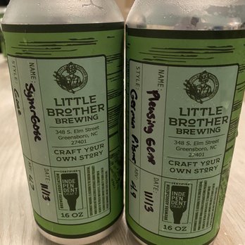 Little Brother Brewing - Beers to go - Breweries Near Me - Greensboro, North Carolina