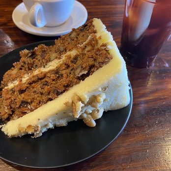 Cafein - Carrot cake, cappuccino and iced Americano. - Coffee & Tea Near Me - Chantilly, Virginia