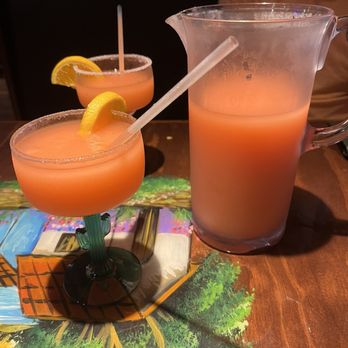 Jose's Authentic Mexican Restaurant - Pitcher of raspberry frozen margarita - Mexican Near Me - Wisconsin Dells, Wisconsin