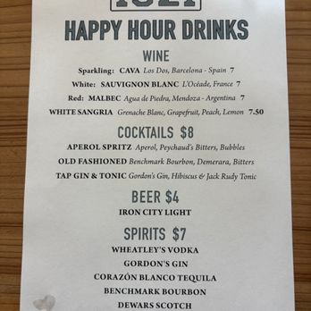 1921 Mount Dora - Happy hour menu - Cocktail Bars Near Me - Mount Dora, Florida