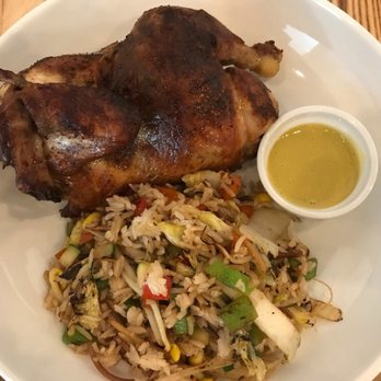 Embur - Pollo a la brasa (half chicken) with Peruvian style rice - Desserts Near Me - Greensboro, North Carolina Embur - Pollo a la brasa (half chicken) with Peruvian style rice - Desserts Near Me - Greensboro, North Carolina