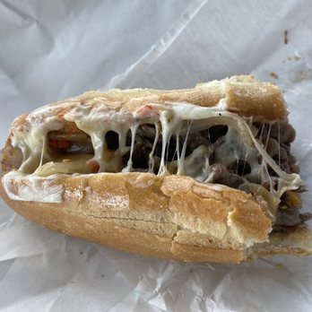 Stasio's - Ribeye Steak Sandwich (1/2 sub) minus one bite ;) - Italian Near Me - Orlando, Florida