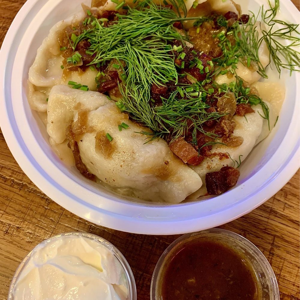 Pierogi Boys - Pierogies with Sour Cream & Gravy sides - Polish Near Me - Brooklyn, New York
