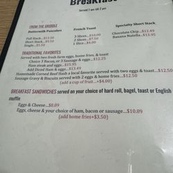 Main Street Cafe - Menu