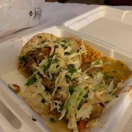 Pork tacos to go and let me tell you -- SO wonderful!!! Pork tacos to go and let me tell you -- SO wonderful!!!
