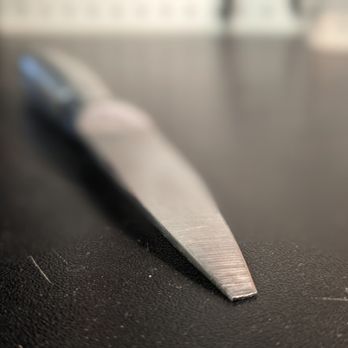 Niagara On Site Sharpening - Broken knife tip before repair. - Knife Sharpening Near Me - Welland, Ontario Niagara On Site Sharpening - Broken knife tip before repair. - Knife Sharpening Near Me - Welland, Ontario