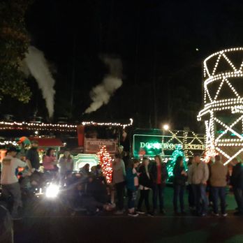 Dollywood - Christmas train ready to leave the station. - Amusement Parks Near Me - Pigeon Forge, Tennessee Dollywood - Christmas train ready to leave the station. - Amusement Parks Near Me - Pigeon Forge, Tennessee