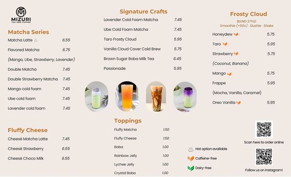 Menu photo 5 Mizuri Tea and Coffee West Covina, CA Menu photo 5 Mizuri Tea and Coffee West Covina, CA