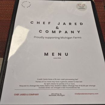 Chef Jared and Company - Menu - Breakfast & Brunch Near Me - Manistee, Michigan Chef Jared and Company - Menu - Breakfast & Brunch Near Me - Manistee, Michigan