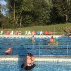 Zelienople Community Park - New anchored floats in the water