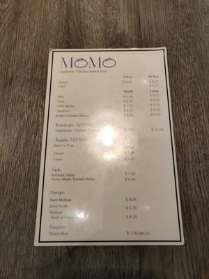 Menu photo 3 The MoMo House Toronto, ON Menu photo 3 The MoMo House Toronto, ON