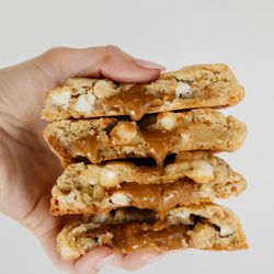 Chip Cookies - Chip Cookies biscoff chip -- a gourmet chip cookie made with biscoff cookies, white chocolate chips + stuffed with biscoff cookie butter