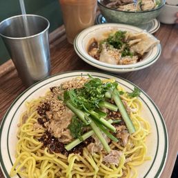 Sesame noodles with added hand pulled chicken