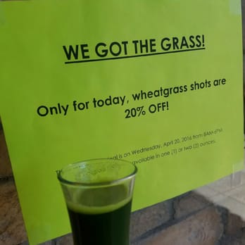 O Smoothie - Lol love this sign. Wheatgrass was actually not so bad. Happy 420!!! - Juice Bars & Smoothies Near Me - Oakland, California
