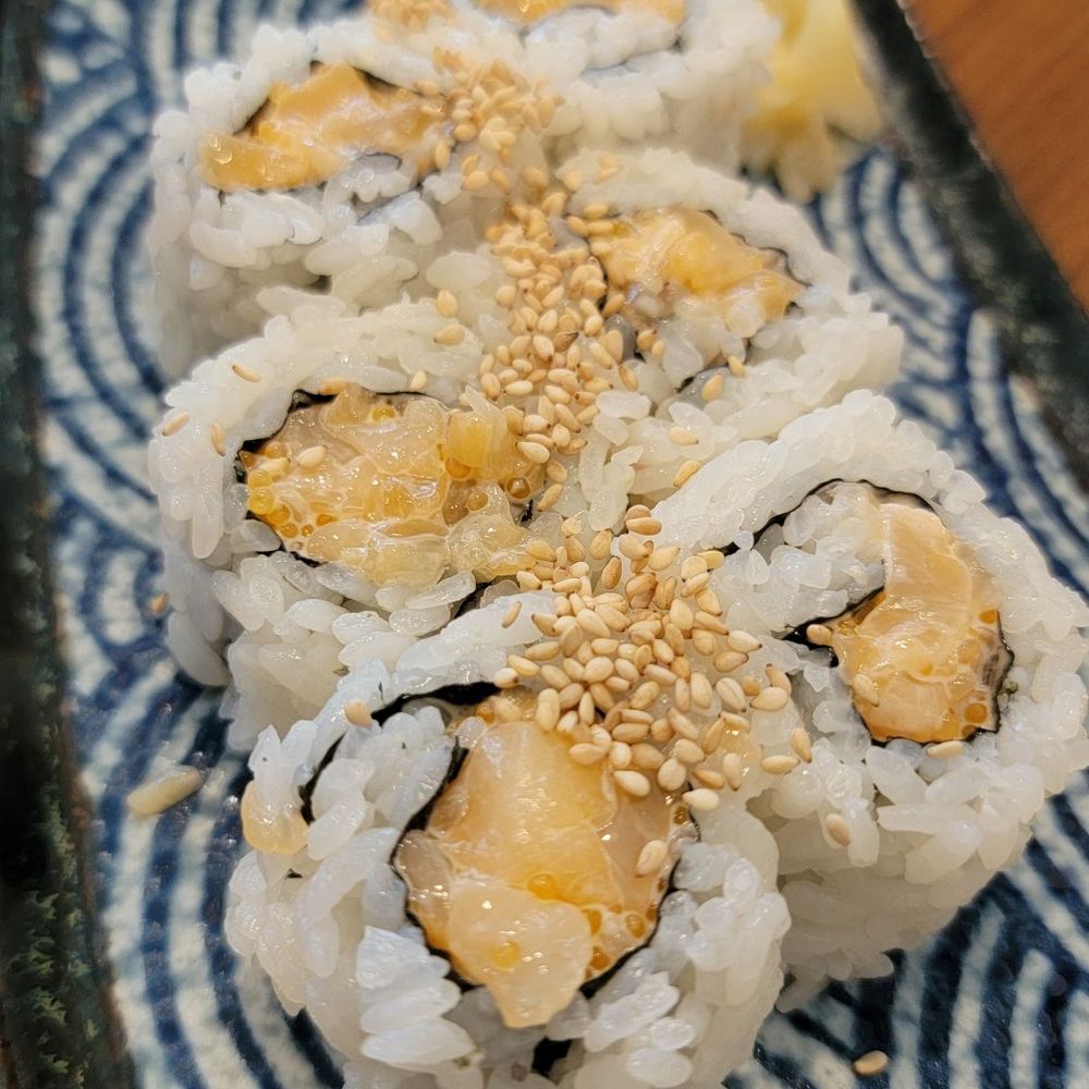 Edokko Nigiri Sushi - Chopped scallop roll (3/5) - Japanese Near Me - Richmond, British Columbia Edokko Nigiri Sushi - Chopped scallop roll (3/5) - Japanese Near Me - Richmond, British Columbia