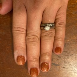 Full set acrylic & gel mani from VP nails by Jessica