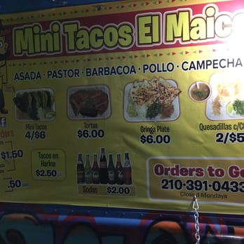 Mini Tacos El Maicol - The menu - Food Trucks Near Me - San Antonio, Texas Mini Tacos El Maicol - The menu - Food Trucks Near Me - San Antonio, Texas