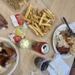 Arroz Chaufa con Carne. 1/2 Rotisserie Chicken Fries Arroz Chaufa con Carne. 1/2 Rotisserie Chicken Fries