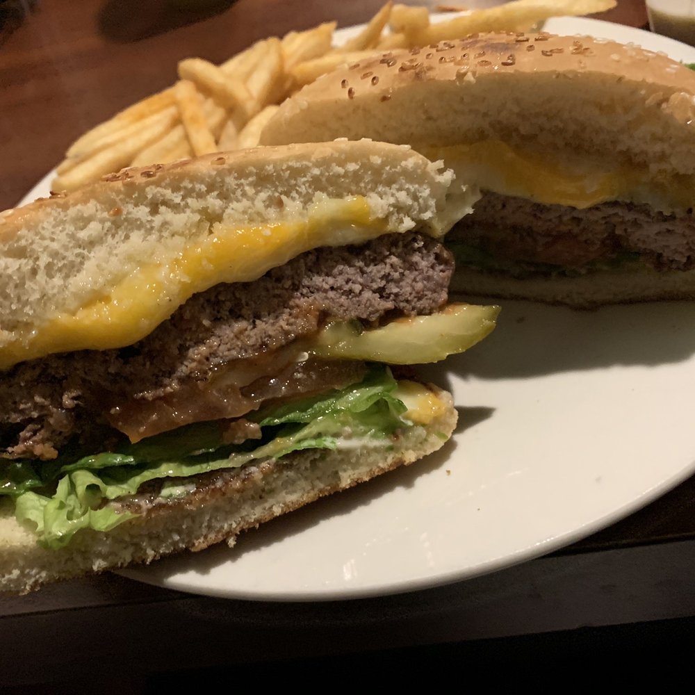 Yosemite Falls Cafe - Ultimate Cheese Burger...1/2 pound burger with two kinds of cheese - American Near Me - Fresno, California