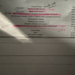 Heiser Toyota - Service Center - Proposed maintenance services for 82,000 mile rav4. Many of these were also proposed at 40,000 and every oil change since.