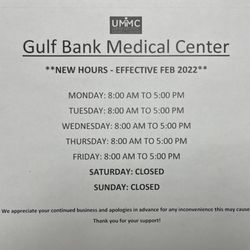 Gulf Bank Medical Center - Business Hours
