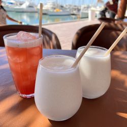 El Mezquite Grill - Margarita and two Pina Colada