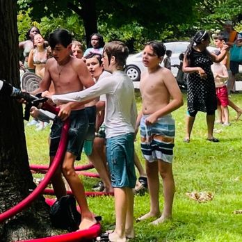 Umoja Park - Umoja Park -- July 4 fire hose fight (2024) - Parks Near Me - Swarthmore, Pennsylvania