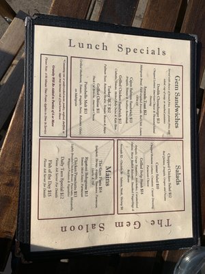 Menu photo 1 The Gem Saloon New York, NY Menu photo 1 The Gem Saloon New York, NY
