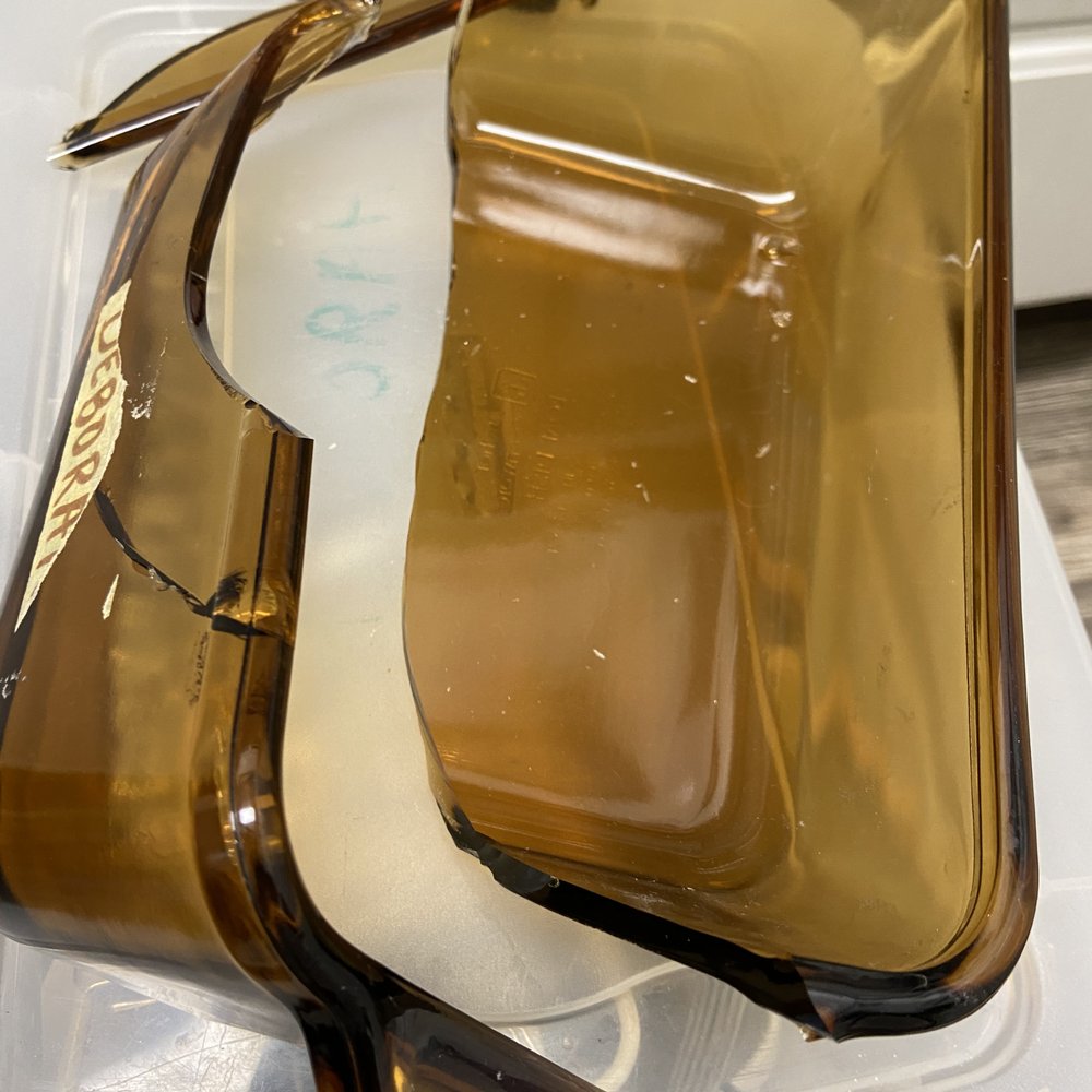 Two Men and a Truck Moving - Pyrex dish--almost indestructible but he dropped the box!! - Packing Services Near Me - Plano, Texas Two Men and a Truck Moving - Pyrex dish--almost indestructible but he dropped the box!! - Packing Services Near Me - Plano, Texas