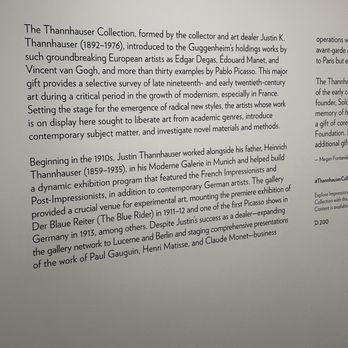 Guggenheim Museum - The collection is called the thannhauser collection - Art Museums Near Me - New York, New York
