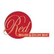 Red Salon & Color Bar Logo