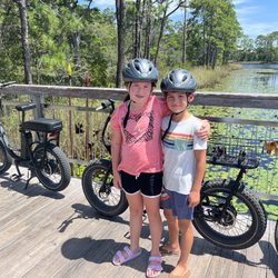 Rent Electric Bikes - The kiddos in Watercolor