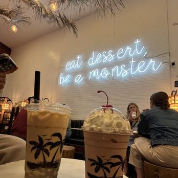 Mini Monster Cafe - Jasmine Milk Tea w/ lychee/boba Dutch Chocolate milkshake - Ice Cream & Frozen Yogurt Near Me - Long Beach, California Mini Monster Cafe - Jasmine Milk Tea w/ lychee/boba Dutch Chocolate milkshake - Ice Cream & Frozen Yogurt Near Me - Long Beach, California