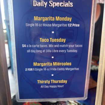 Dilla Libre Uno - Special Menu - Tacos Near Me - Phoenix, Arizona