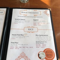 Thai Coconut Island - House specialties page two and rice