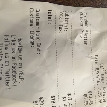 Pizzita Circle - Menu says platter is $8.45 but I was charged $10.45!! - Pizza Near Me - Chino, California Pizzita Circle - Menu says platter is $8.45 but I was charged $10.45!! - Pizza Near Me - Chino, California