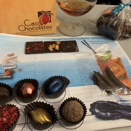 chocolates and a glass of wine chocolates and a glass of wine