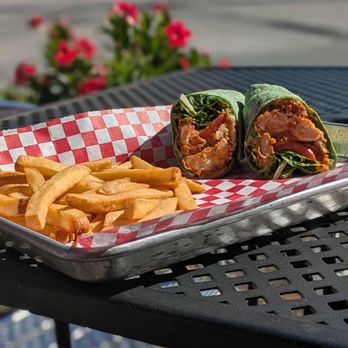 Fat Tomato Grill - Fried Buffalo Chicken Wrap special - Salad Near Me - York, Maine
