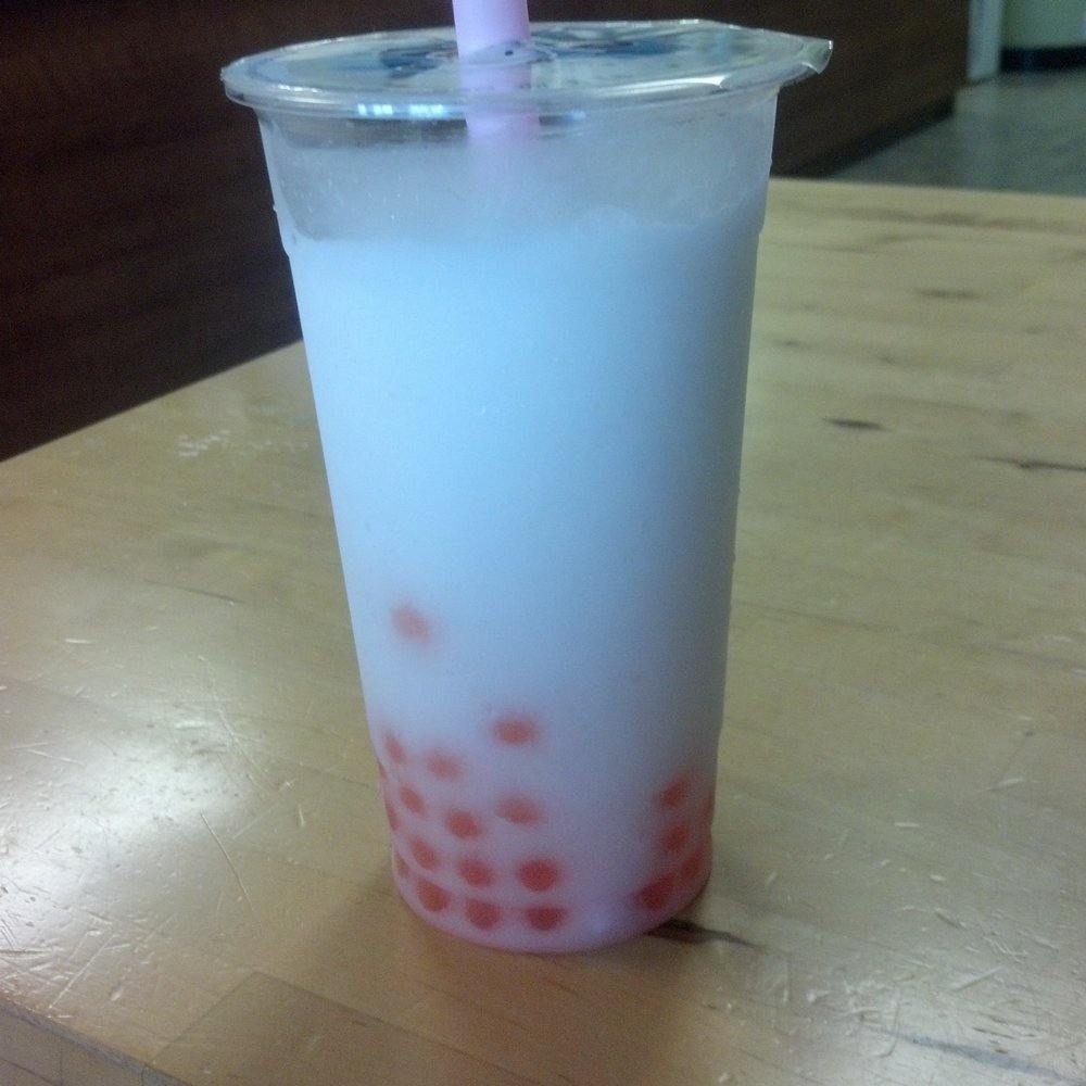 Bubble Island - Large Lychee with strawberry bubbles - Coffee & Tea Near Me - Houston, Texas Bubble Island - Large Lychee with strawberry bubbles - Coffee & Tea Near Me - Houston, Texas