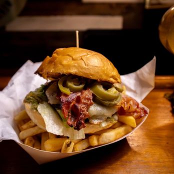 Honey And The Trapcat - Jalapeño bacon burger - Cocktail Bars Near Me - Sacramento, California Honey And The Trapcat - Jalapeño bacon burger - Cocktail Bars Near Me - Sacramento, California