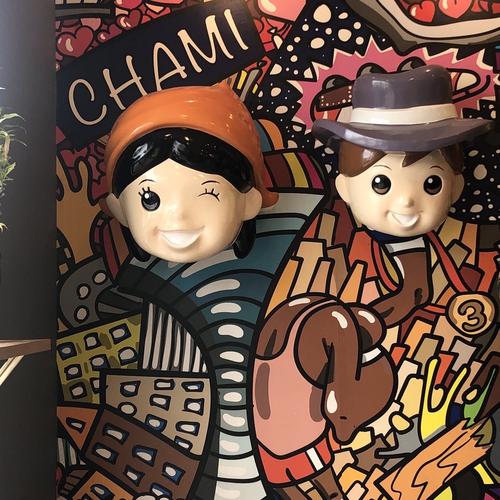 Chami Tea Bar - You can actually put your head inside these heads! Lol - Bubble Tea Near Me - Whittier, California