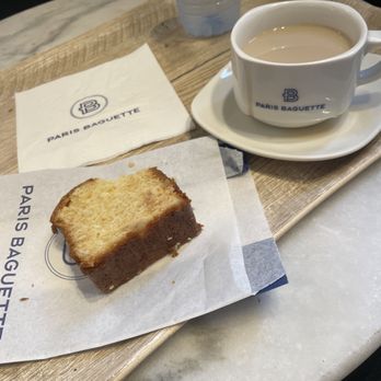 Paris Baguette - Lemon loaf and latte - Bakeries Near Me - Paris, 75