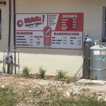 Mac's Drive Thru - Menu - Burgers Near Me - Gainesville, Florida