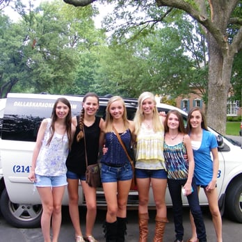 Dallas Karaoke Cab - a group of young women standing in front of a car - Karaoke Near Me Dallas Karaoke Cab - a group of young women standing in front of a car - Karaoke Near Me