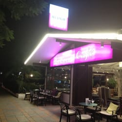 Ice Cream Café - Outside. Look for the purple sign.
