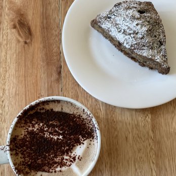Kits Beach Coffee - mocha and blueberry lemon scone - Coffee & Tea Near Me - Vancouver, British Columbia