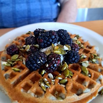 Itality - Blue Corn Amaranth Waffles - Vegan Near Me - Albuquerque, New Mexico